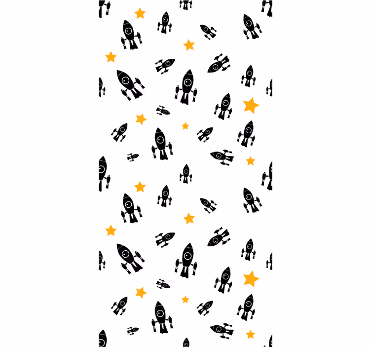 Raketster avontuur nerd rolgordijn - TenStickers