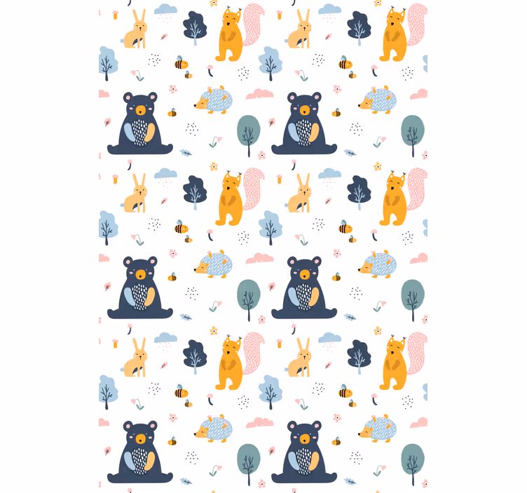 Noordse boswezens rolgordijn dieren - TenStickers