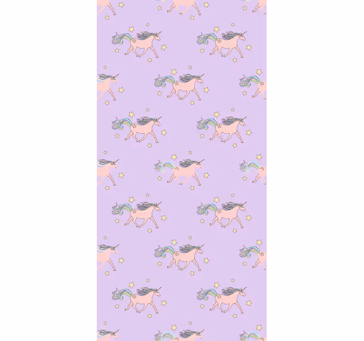 Dansende eenhoorns patroon rolgordijn dieren - TenStickers