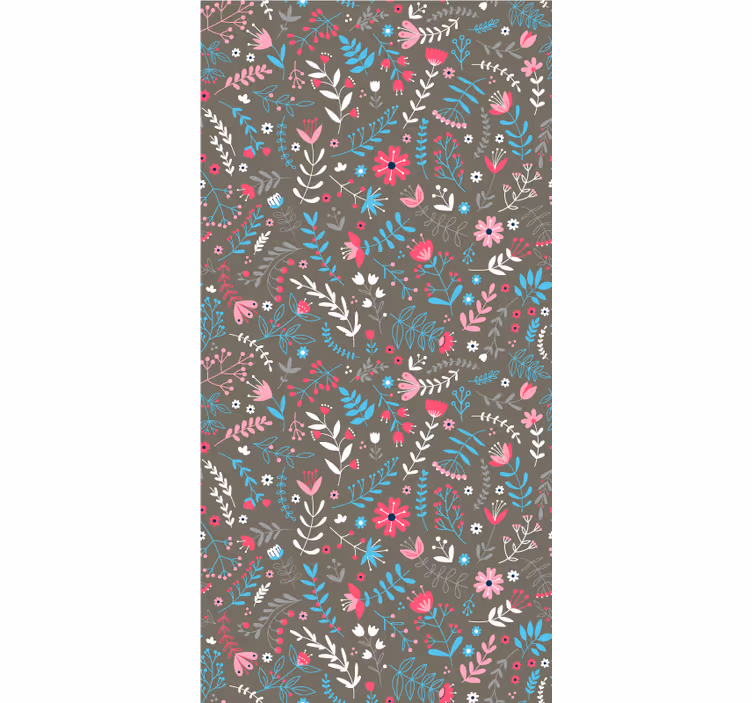 Kleurrijk ditsy-motief rolgordijn bloemen en planten - TenStickers