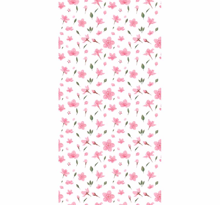 Delicaat roze patroon rolgordijn bloemen - TenStickers