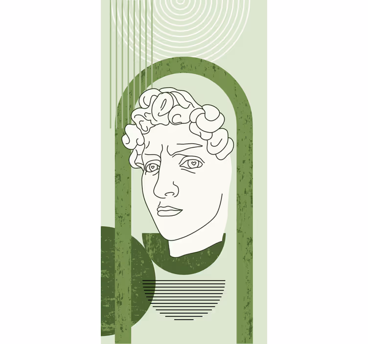 Klassieke beeldhouwkunst portret rolgordijn kunst - TenStickers