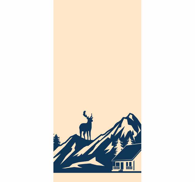 Majestueus berglandschap raambekleding origineel - TenStickers