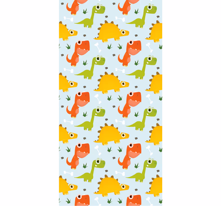 Schattige tekenfilm dinosaurussen raambekleding dinosaurus - TenStickers