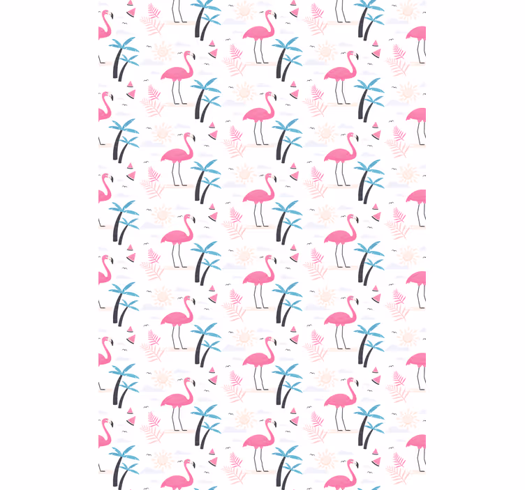 Flamingo tropisch patroon rolgordijn dieren - TenStickers