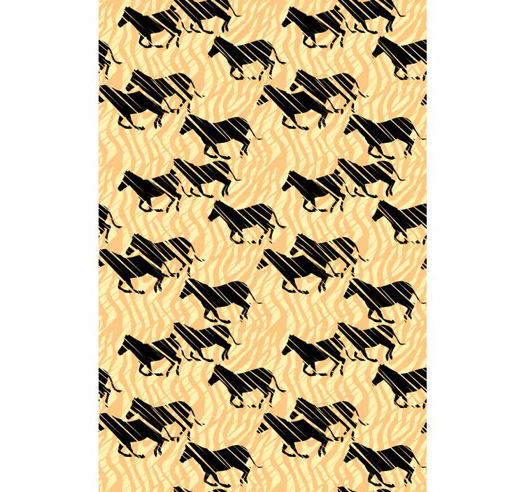 Gestileerd paardenpatroon rolgordijn dieren - TenStickers