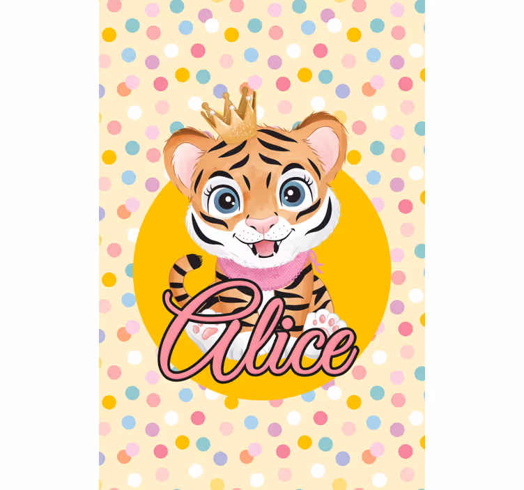Aangepaste babytijger rolgordijn kinderkamer - TenStickers