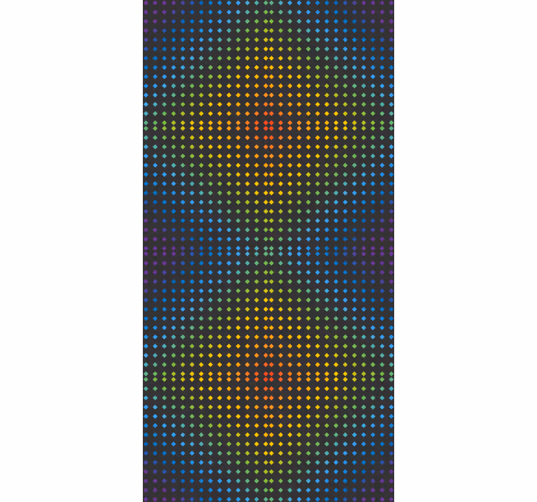 Rolgordijn keuken regenboog mozaïek met kleuren - TenStickers