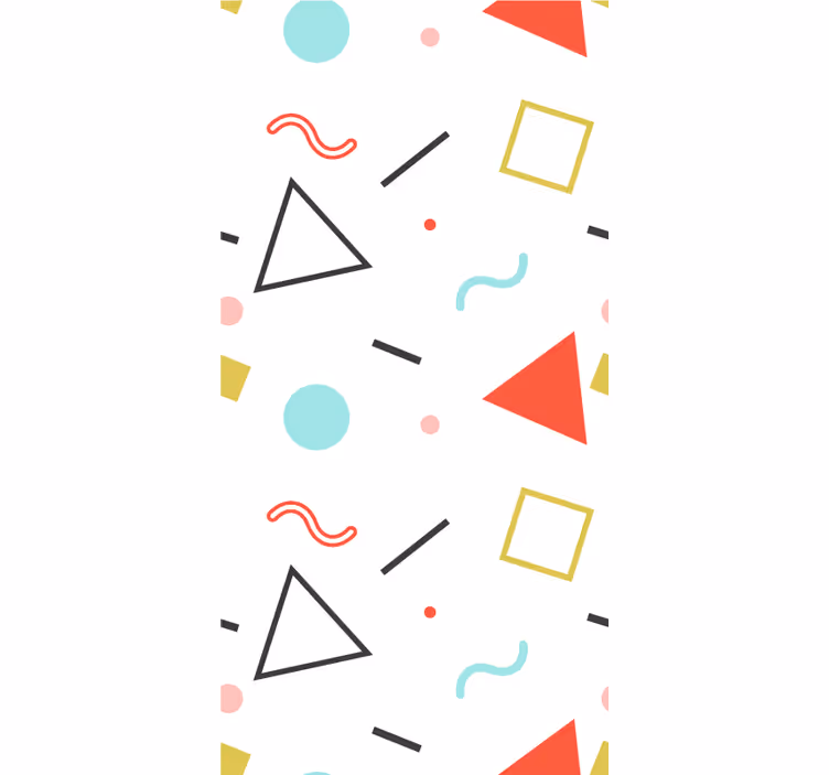 Minimalistische geometrische vormen moderne raambekleding - TenStickers