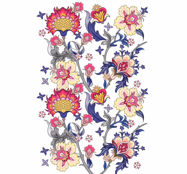 Levendig bloemstuk rolgordijn bloemen - TenStickers