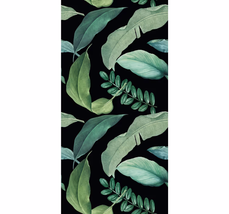 Weelderig groen ontwerp rolgordijn bloemen en planten - TenStickers