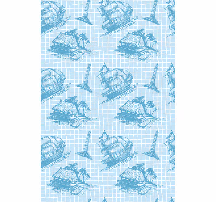 Nautisch patroon rolgordijn anders - TenStickers