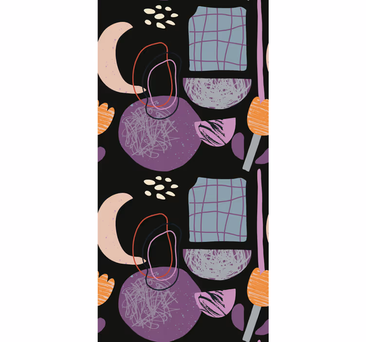 Abstract vormpatroon moderne raambekleding - TenStickers