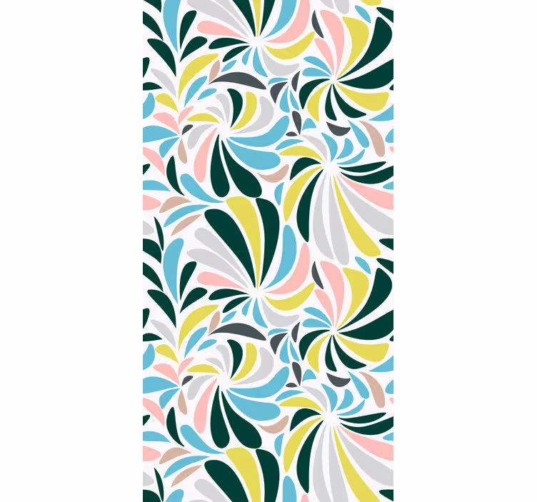Stijlvol bloemenpatroon rolgordijn bloemen en planten - TenStickers