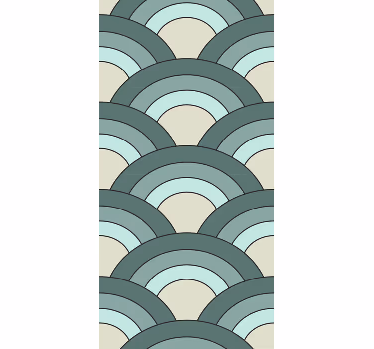 Gebogen patroonontwerp moderne raambekleding - TenStickers