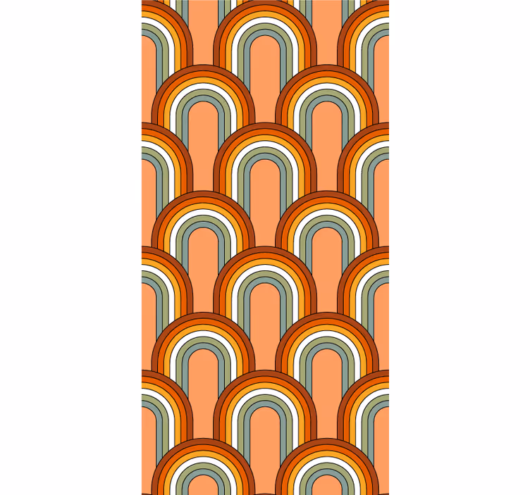 Retro boog patronen rolgordijn meer vintage - TenStickers