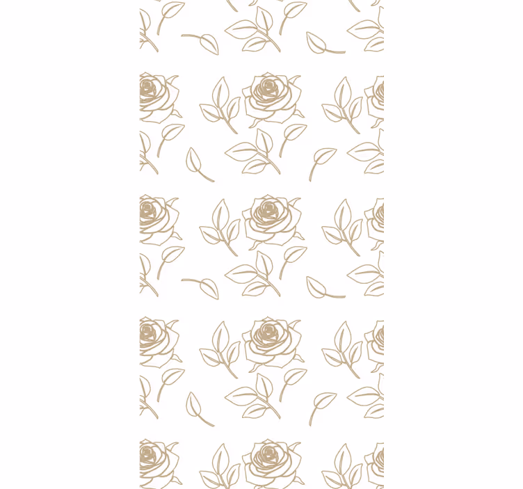 Delicaat rozenpatroon rolgordijn bloemen en planten - TenStickers
