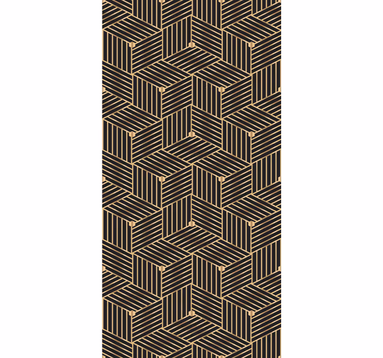 Elegante rolgordijnen Gouden geometrisch decopatroon - TenStickers