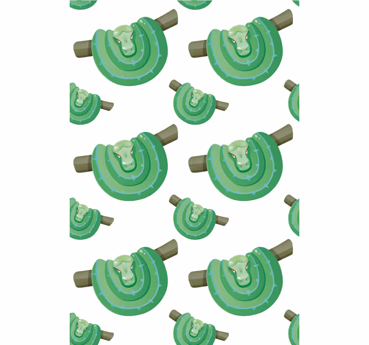 Groen slang ontwerp rolgordijn meer dieren - TenStickers