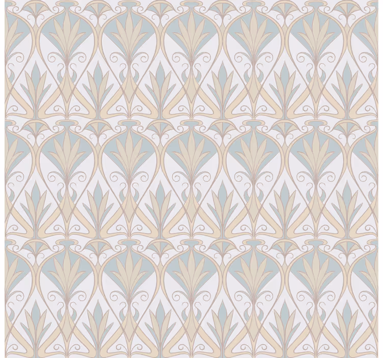 Grijs plantenmotief elegant raambekleding - TenStickers