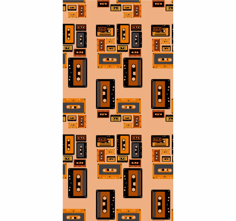 Retro cassettebandjes rolgordijn meer vintage - TenStickers