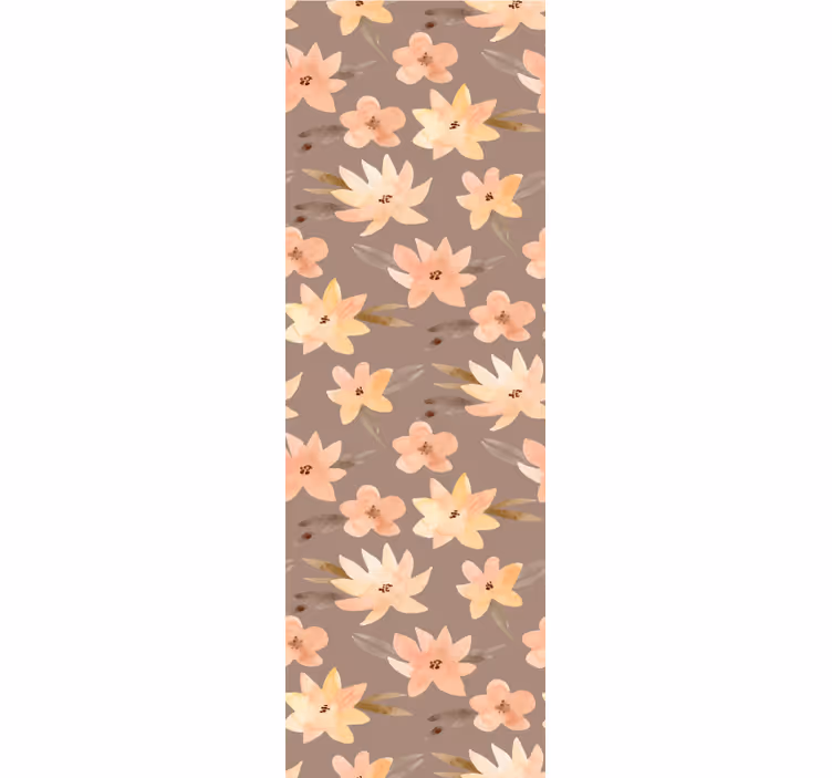 Zacht bloemenpatroon rolgordijn bloemen en planten - TenStickers
