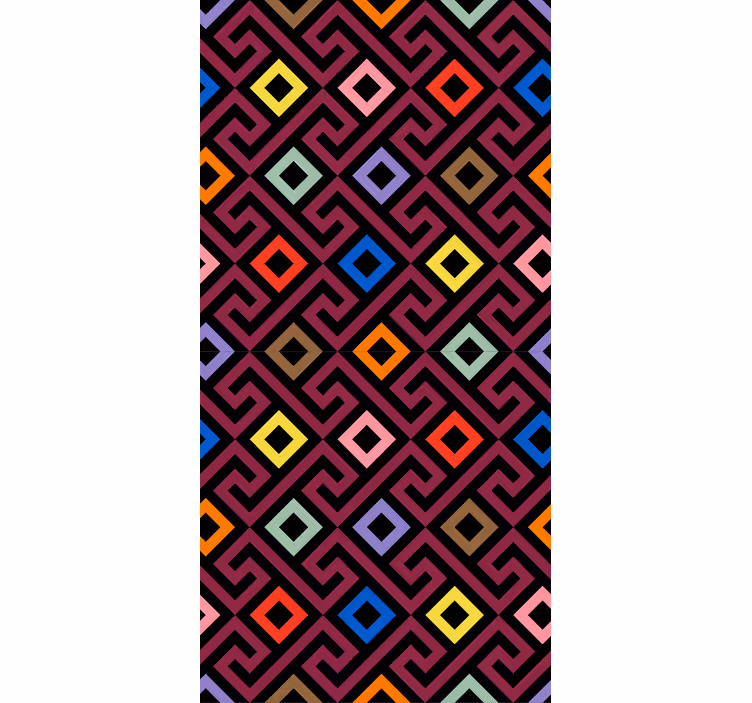 Raambekleding origineel geometrisch diamantpatroon - TenStickers