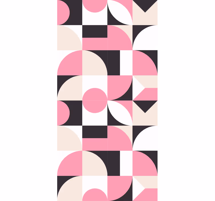 Geometrische vormconfiguratie moderne raambekleding - TenStickers
