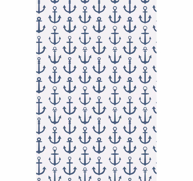 Nautisch ankerpatroon rolgordijn anders - TenStickers