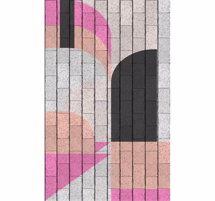 Geometrisch architectuurpatroon moderne raambekleding - TenStickers