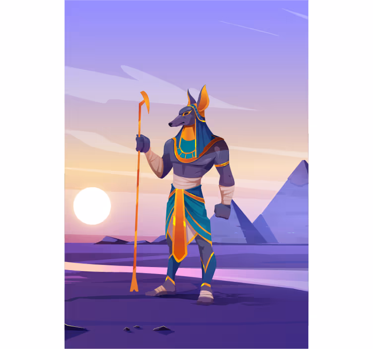 Anubis beschermfiguur superhelden raambekleding - TenStickers