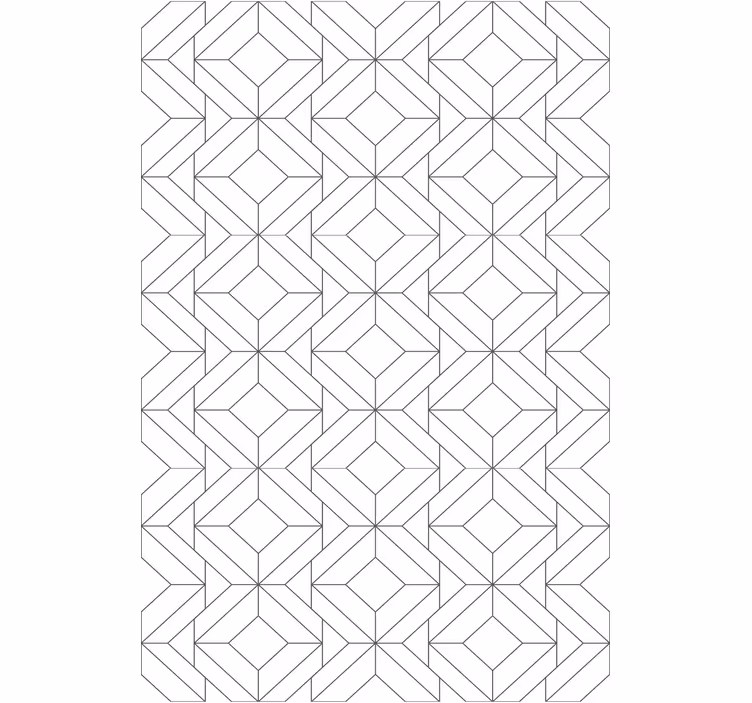 Geometrische figuurblokken moderne raambekleding - TenStickers