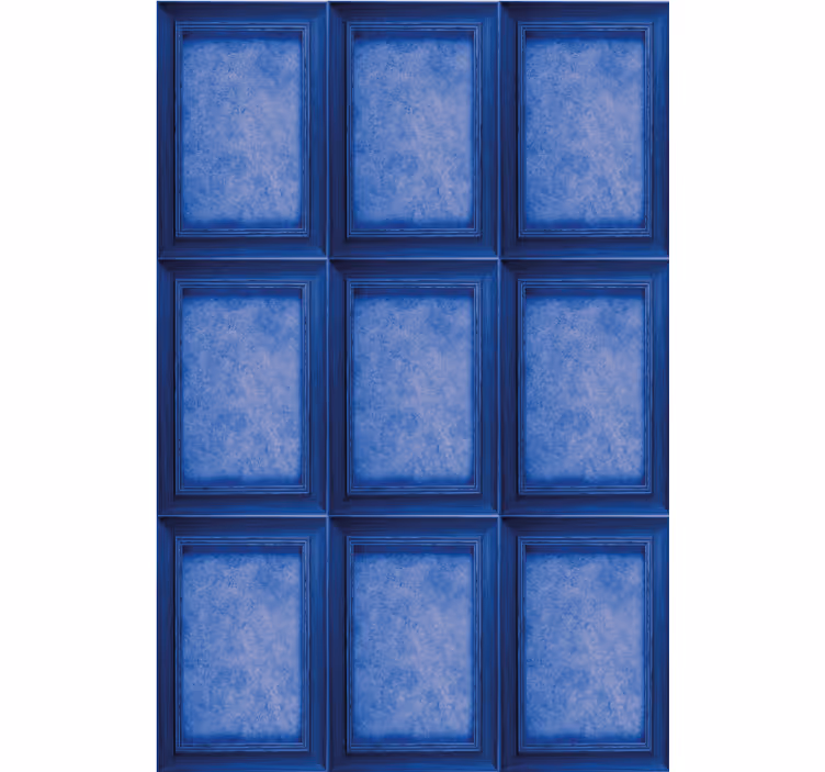 Elegante blauwe panelen rolgordijn textuur en patroon - TenStickers