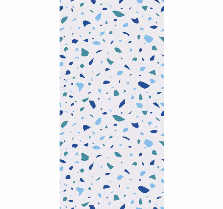 Blauw terrazzo-effect rolgordijn textuur en patroon - TenStickers