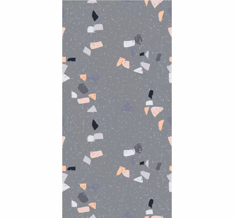 Eenvoudige grijze terrazzo rolgordijn textuur en patroon - TenStickers