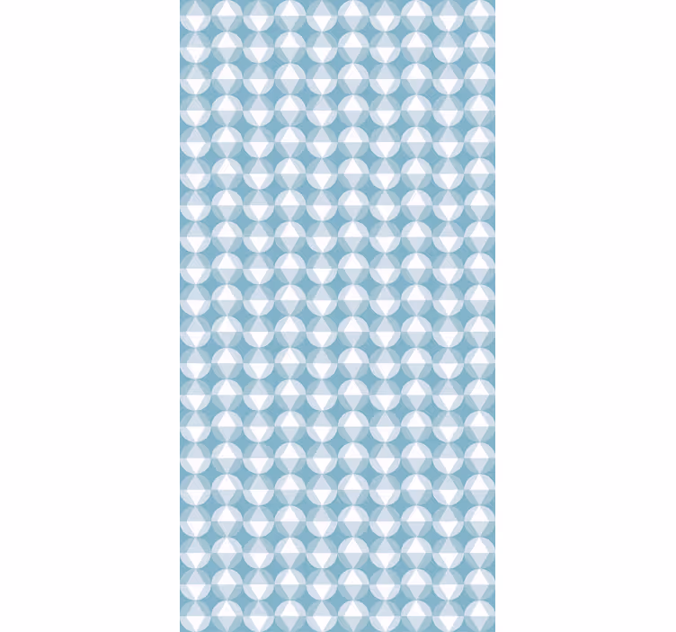 Geometrische blauwe harmonie rolgordijn textuur en patroon - TenStickers