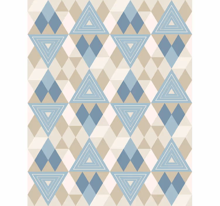Geometrisch driehoekenpatroon moderne raambekleding - TenStickers