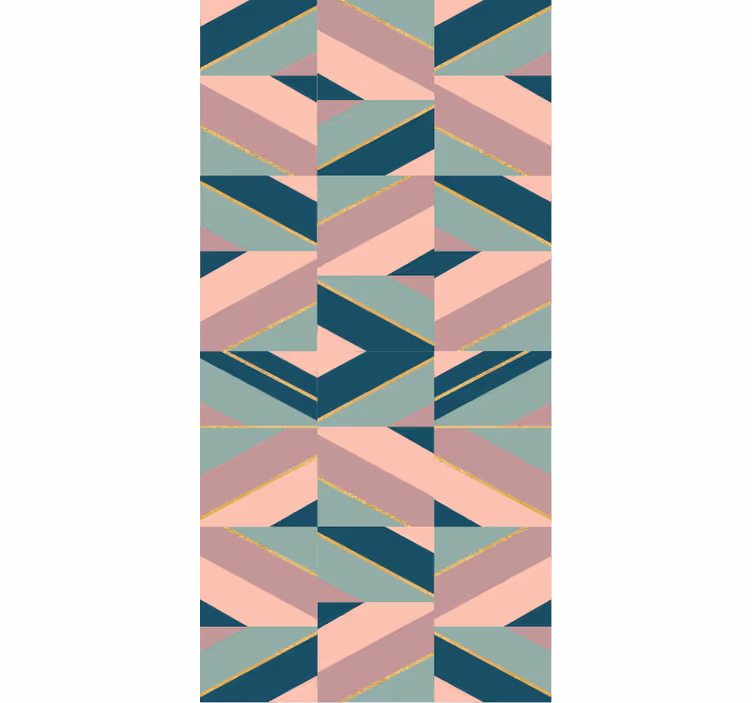 Abstract geometrisch motief moderne raambekleding - TenStickers