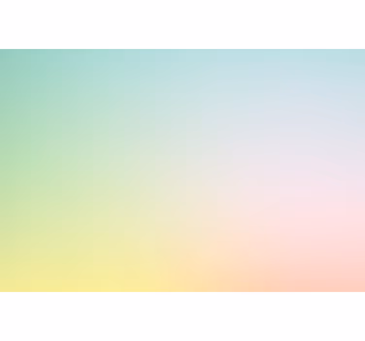 Rolgordijnen kinderkamer Pastel regenboog in "kawaii" stijl - TenStickers