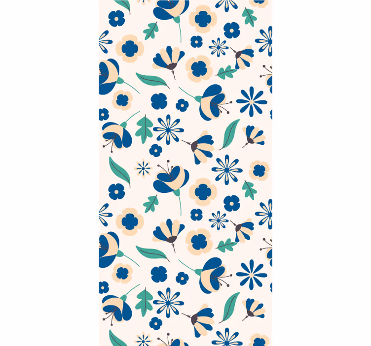Botanisch bloemenpatroon rolgordijn bloemen en planten - TenStickers