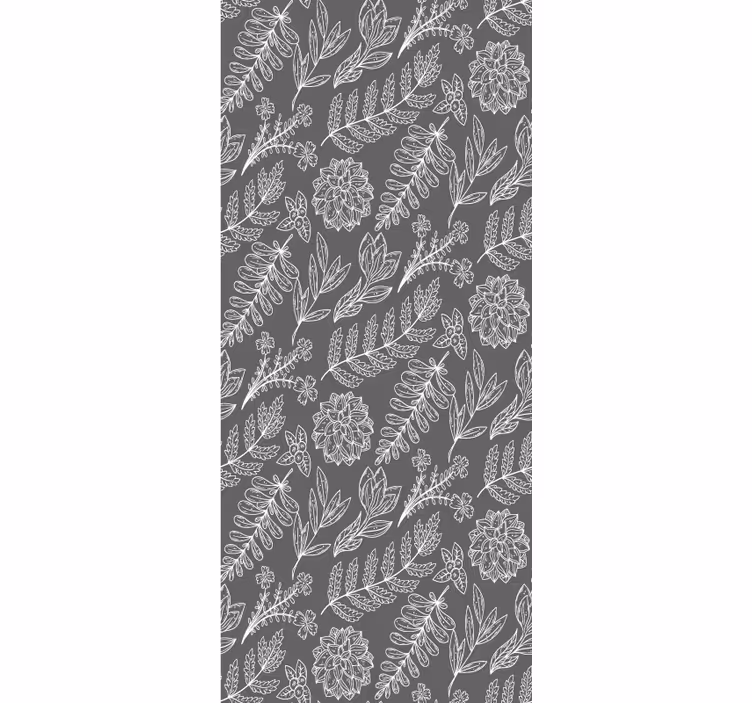 Rolgordijn bloemen en planten met bloemenpatroon - TenStickers