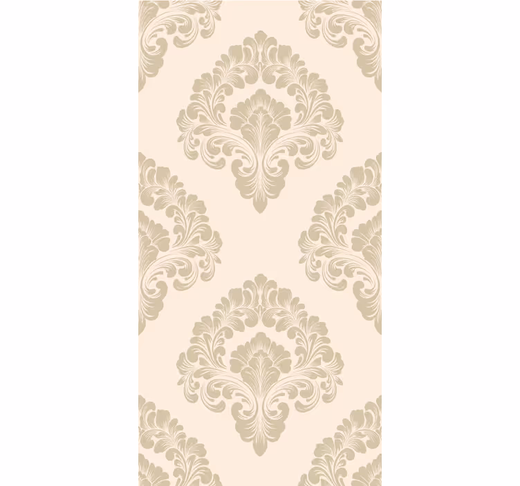 Beige damastpatroon elegant raambekleding - TenStickers