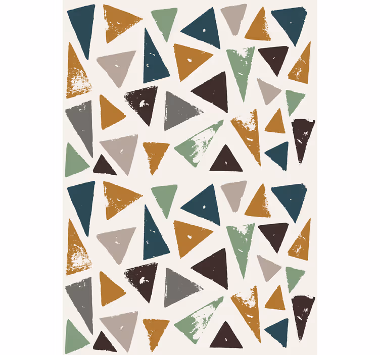Geometrisch driehoekmotief rolgordijn hoofd slaapkamer - TenStickers