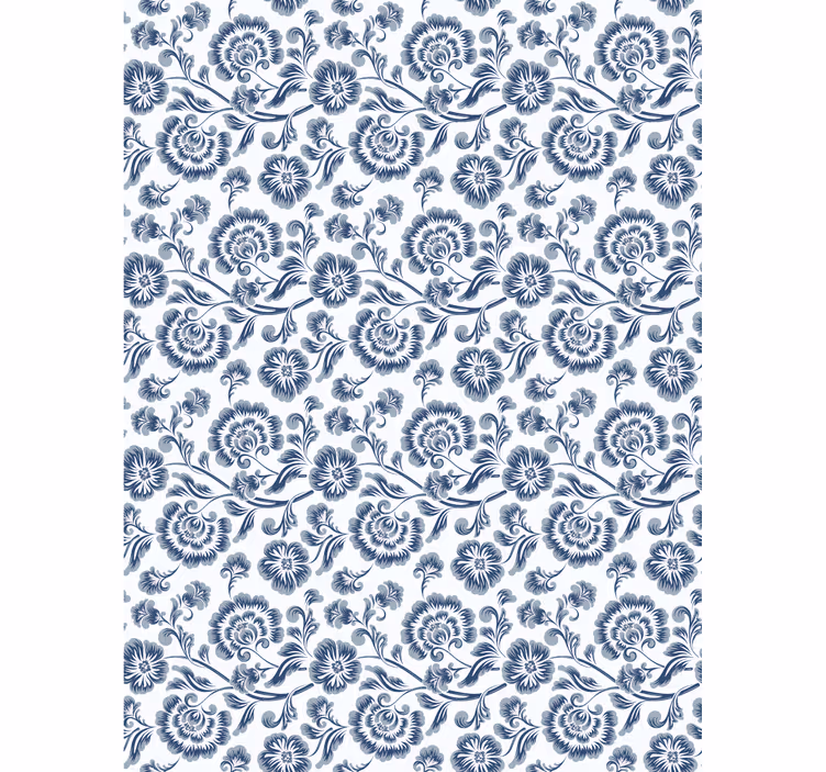 Elegant grijs thema rolgordijn bloemen - TenStickers