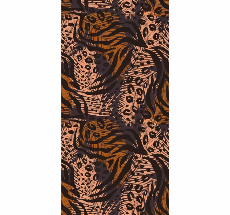 Patroon jungle thema rolgordijn meer dieren - TenStickers