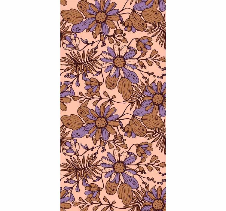 Bloementuin patroon rolgordijn bloemen en planten - TenStickers