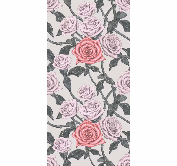Elegant rozenarrangement rolgordijn bloemen en planten - TenStickers