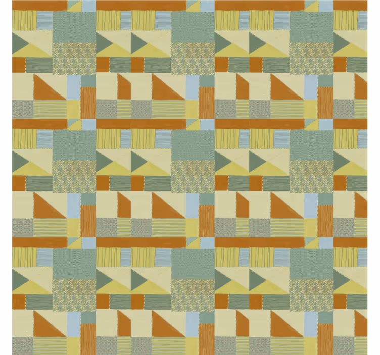 Geometrische vormverkenning moderne raambekleding - TenStickers
