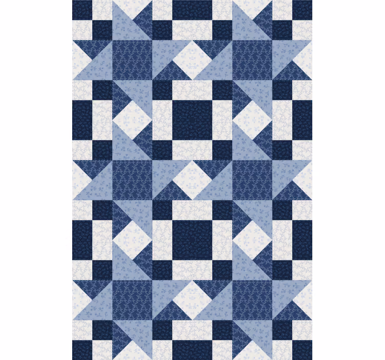 Rolgordijn textuur en patroon patchwork geometrisch - TenStickers