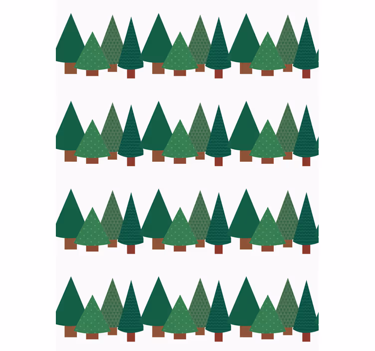 Eenvoudig bospatroon rolgordijn bomen - TenStickers